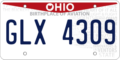 OH license plate GLX4309