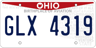 OH license plate GLX4319