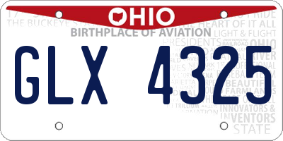 OH license plate GLX4325