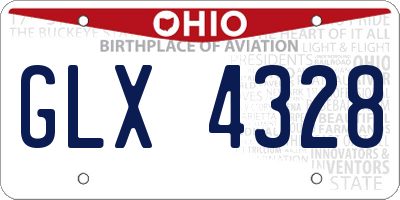 OH license plate GLX4328