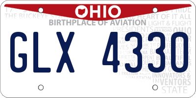 OH license plate GLX4330