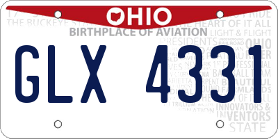 OH license plate GLX4331