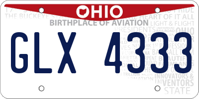 OH license plate GLX4333