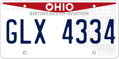 OH license plate GLX4334