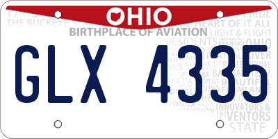 OH license plate GLX4335