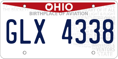 OH license plate GLX4338