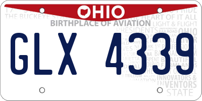 OH license plate GLX4339