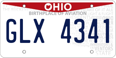 OH license plate GLX4341