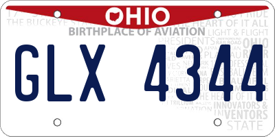 OH license plate GLX4344