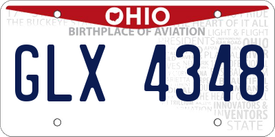 OH license plate GLX4348