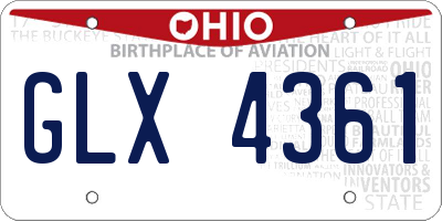 OH license plate GLX4361