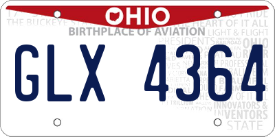 OH license plate GLX4364