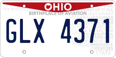 OH license plate GLX4371
