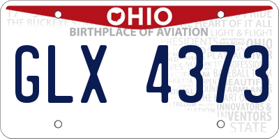 OH license plate GLX4373