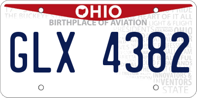 OH license plate GLX4382