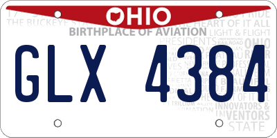OH license plate GLX4384
