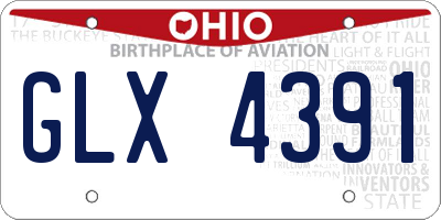 OH license plate GLX4391