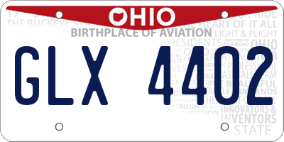 OH license plate GLX4402