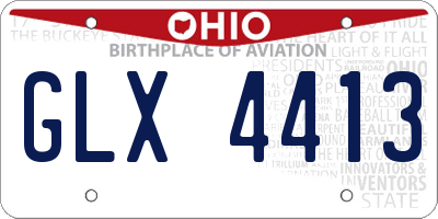 OH license plate GLX4413