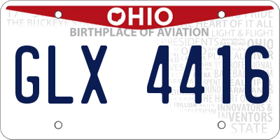 OH license plate GLX4416