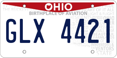 OH license plate GLX4421