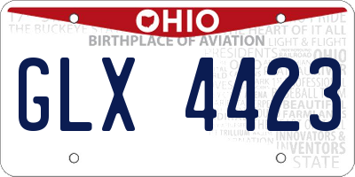 OH license plate GLX4423