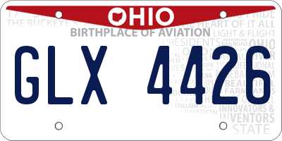 OH license plate GLX4426