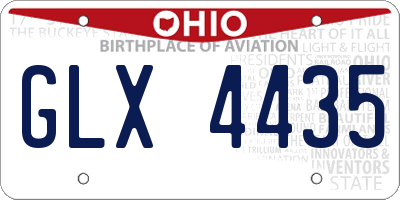 OH license plate GLX4435