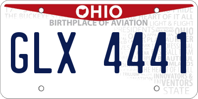 OH license plate GLX4441