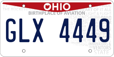 OH license plate GLX4449