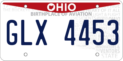 OH license plate GLX4453