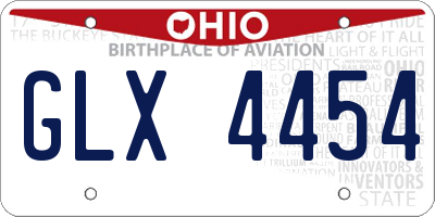 OH license plate GLX4454