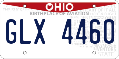 OH license plate GLX4460
