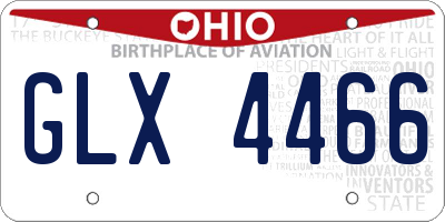 OH license plate GLX4466