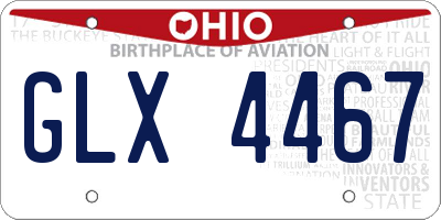 OH license plate GLX4467