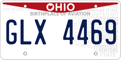 OH license plate GLX4469
