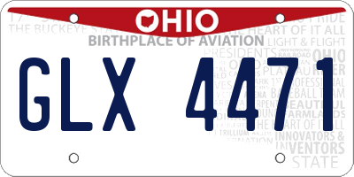 OH license plate GLX4471