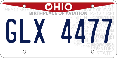 OH license plate GLX4477