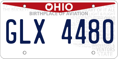 OH license plate GLX4480