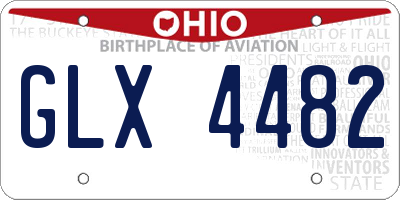 OH license plate GLX4482