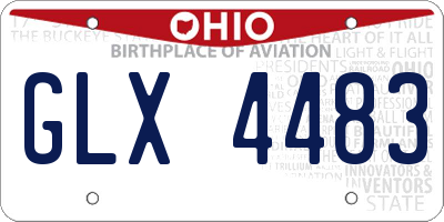 OH license plate GLX4483