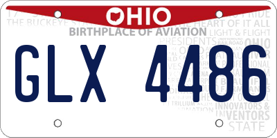 OH license plate GLX4486