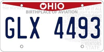 OH license plate GLX4493