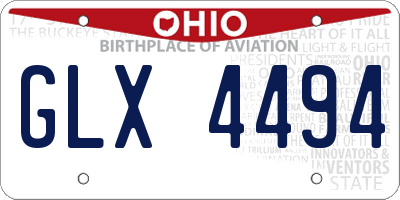 OH license plate GLX4494