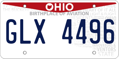 OH license plate GLX4496