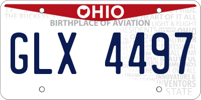 OH license plate GLX4497