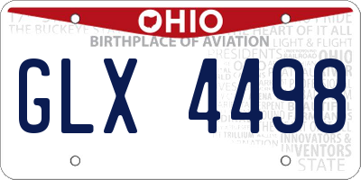 OH license plate GLX4498