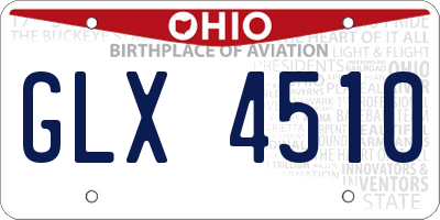 OH license plate GLX4510