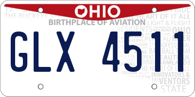 OH license plate GLX4511