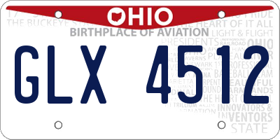 OH license plate GLX4512